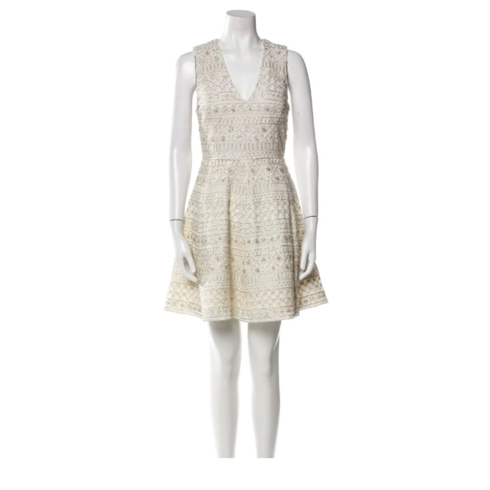 ALICE AND OLIVIA BEADED MINI DRESS